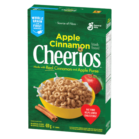 Cheerios CA, Apple Cinnamon front of pack, 420g