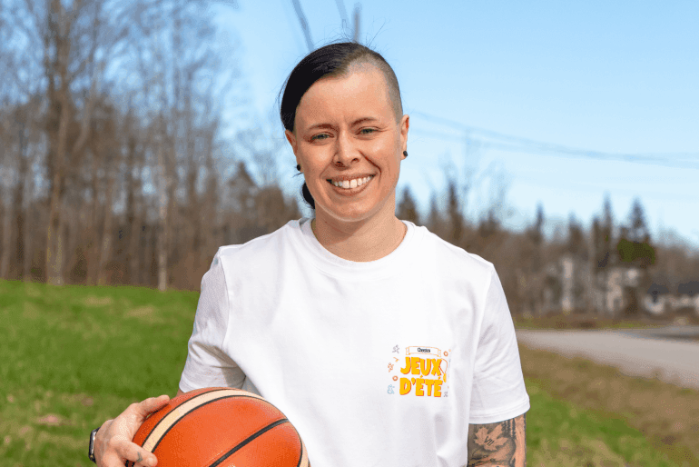 Portrait de l'athlète olympique Cindy Ouellet