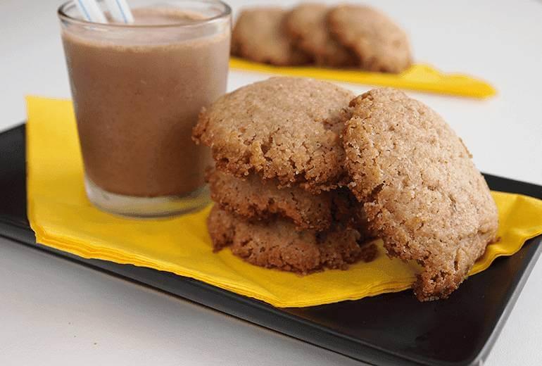 Cheerios CA, cookies with a glass of chocolate milk