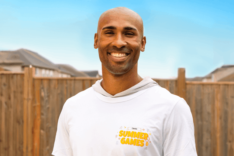 Portrait of Olympic athlete Damian Warner